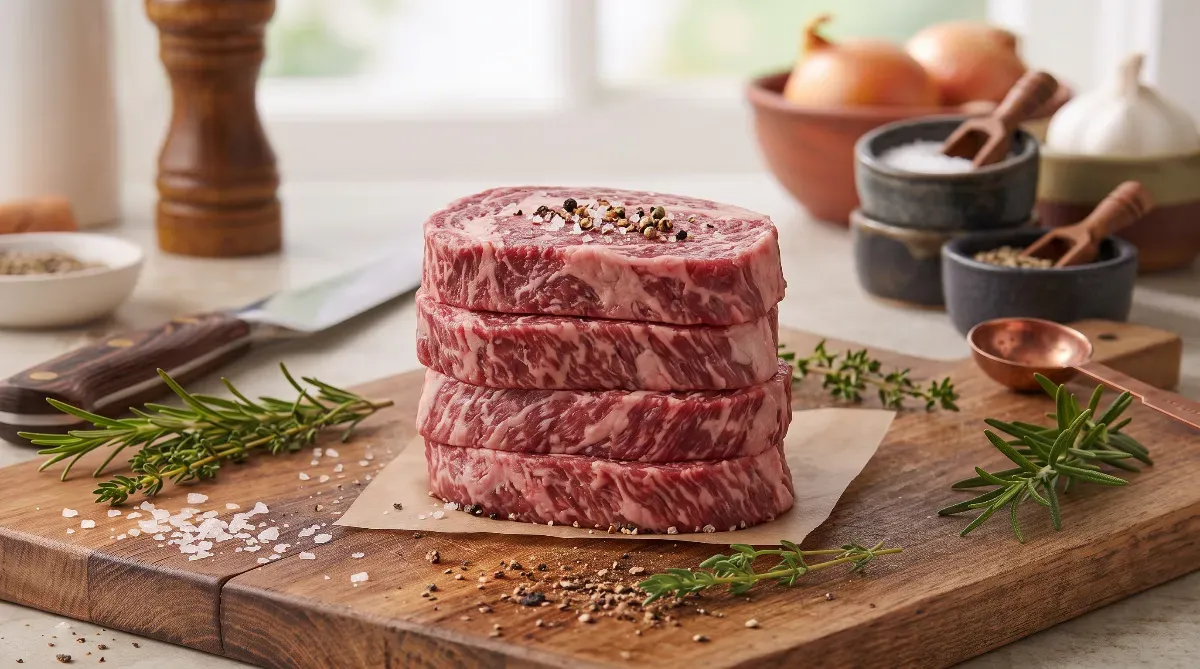 Ribeye geportioneerd